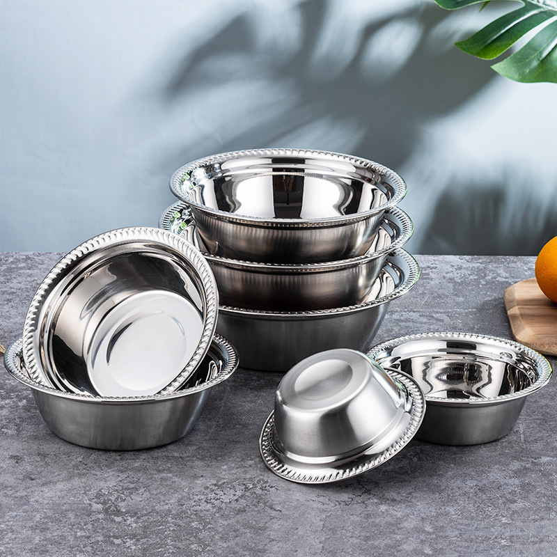 Stainless steel soup basin