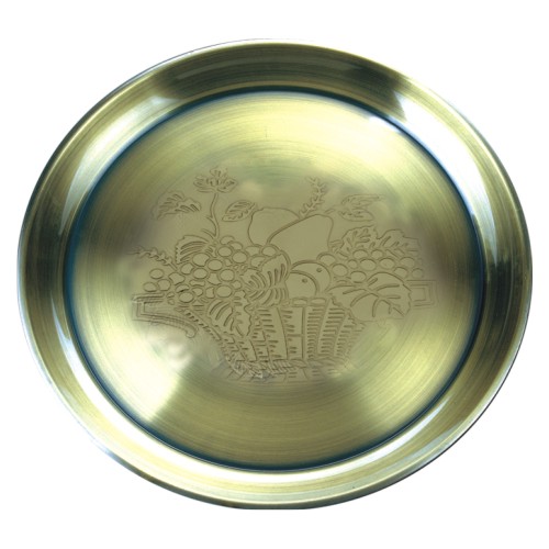 古青銅(加厚)蘭花泰式寸盤